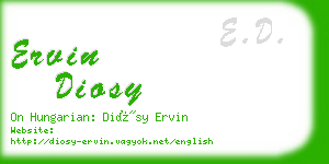 ervin diosy business card